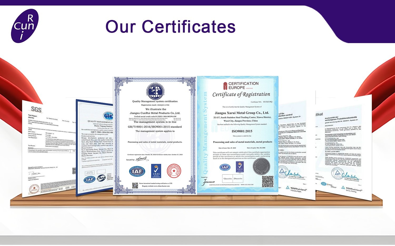 Our certificates Our certificates